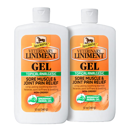 Absorbine Veterinary Liniment Gel, Combo 12 oz Value Size +3 oz Travel Size