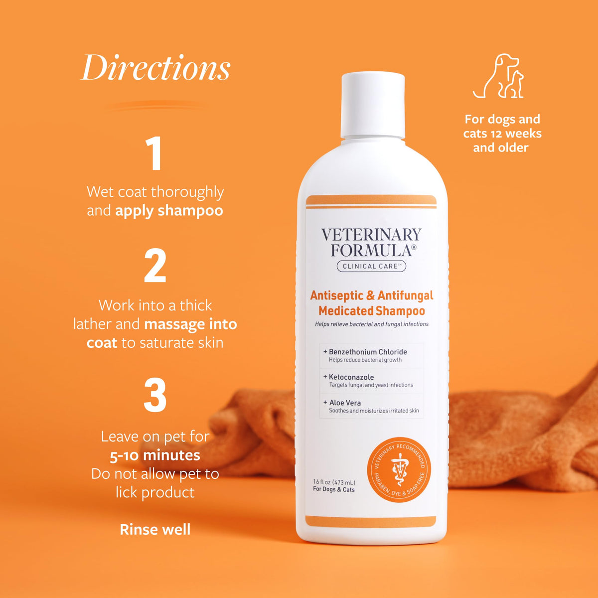 Veterinary Formula Clinical Care Antiseptic & Antifungal Shampoo + Spray