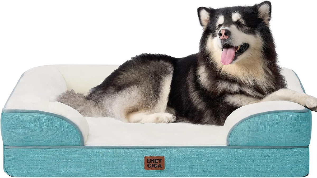 EHEYCIGA Orthopedic Extra Large Dog Bed, Waterproof Washable XL Pet Bed 44"