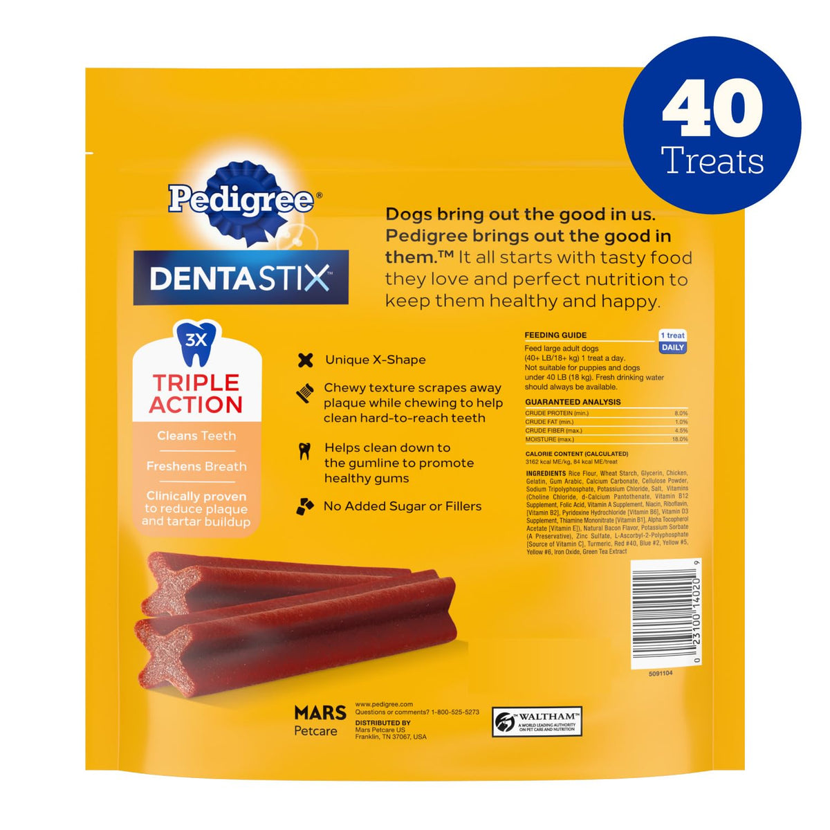 Pedigree Dentastix Large Breed Dental Dog Treats, Variety, 51 Count