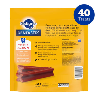Pedigree Dentastix Large Breed Dental Dog Treats, Variety, 51 Count