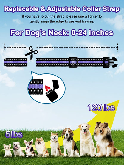 Bousnic Dog Shock Collar 2 Dogs (5-120Lbs) - 3300 ft Waterproof Training Collar for Dogs Large Medium Small with Rechargeable Remote, Beep (1-8) Vibration (1-16) and Humane Shock (1-99) Modes