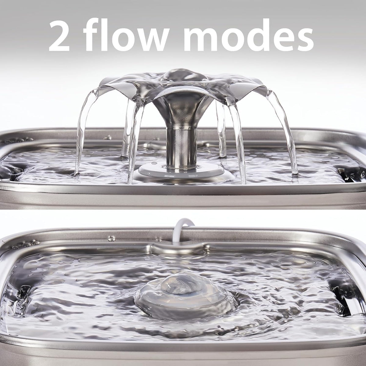 Veken Innovation Award Winner Stainless Steel Cat Water Fountain, 108oz, C1