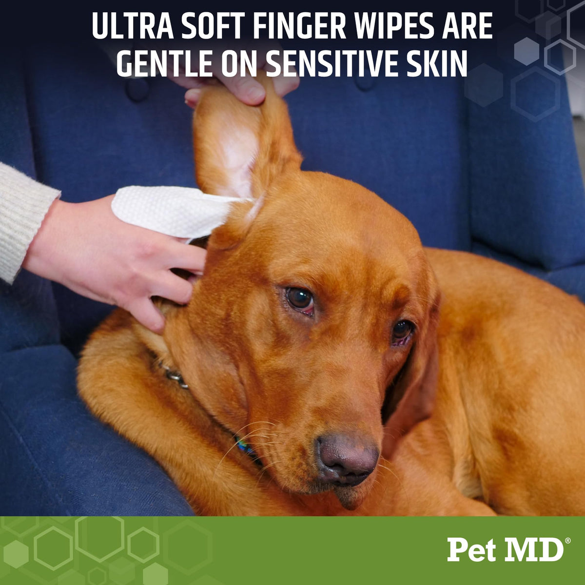 Pet MD Dog Ear Cleaning Wipes – Otic Cleanser for Dogs - 100 ct