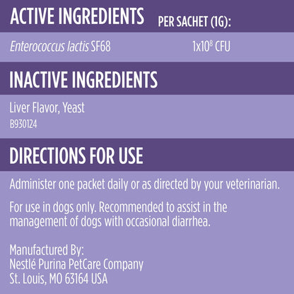 Purina Pro Plan Veterinary Supplements FortiFlora Dog Probiotic Supplement