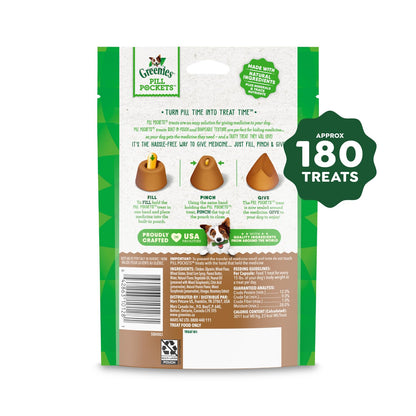 Greenies Pill Pockets Large Size Dog Treats, Peanut Butter, 15.8 oz