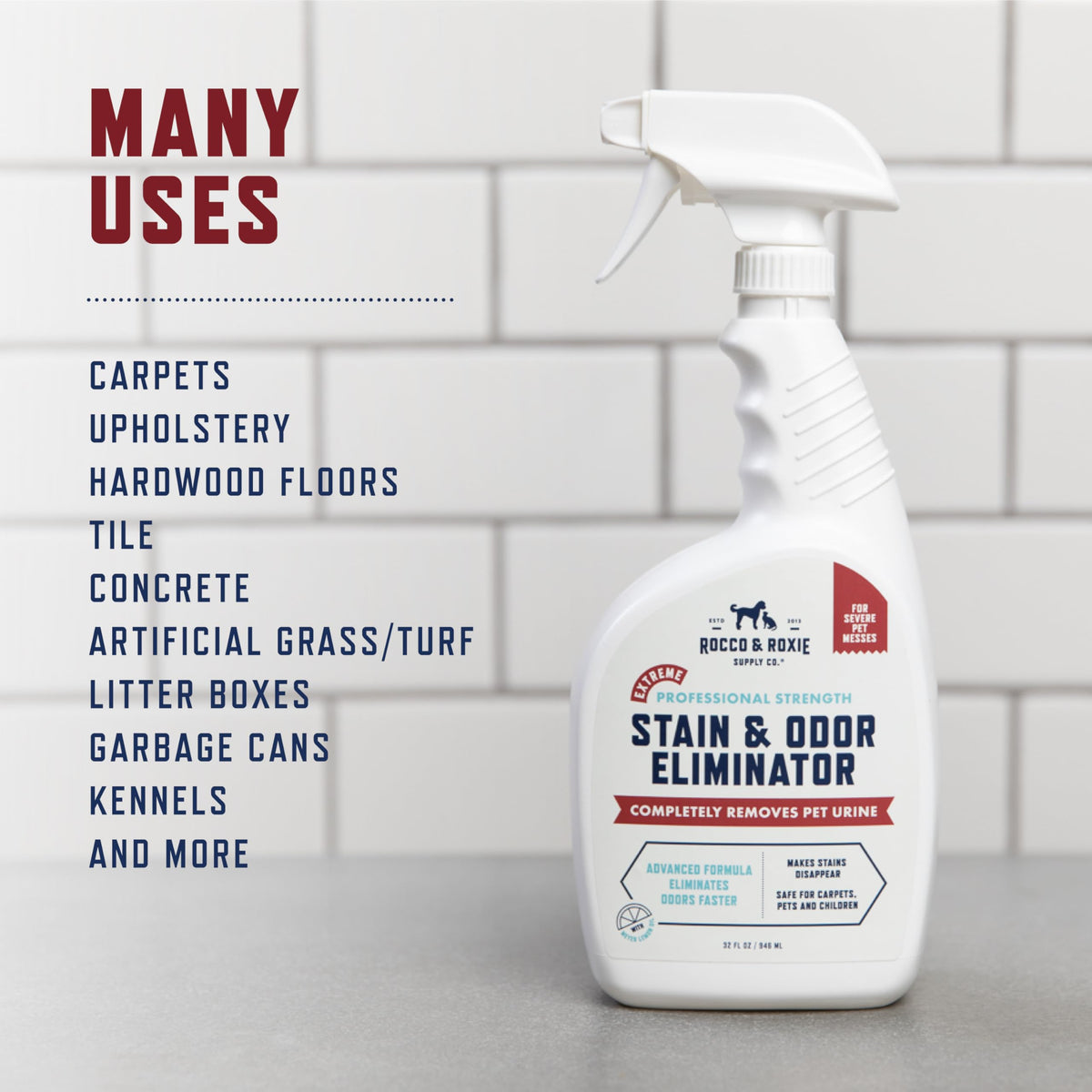 Rocco & Roxie Enzyme Stain & Odor Eliminator, 32 Fl Oz