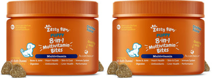 Zesty Paws Dog Vitamins - Dog Multivitamins with Hemp - Chicken, 90 Ct
