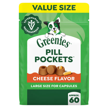 Greenies Pill Pockets Large Size Dog Treats, Peanut Butter, 15.8 oz