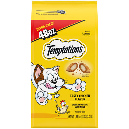Temptations Classic Crunchy and Soft Cat Treats, Tasty Chicken, 30 oz