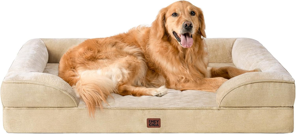 EHEYCIGA Orthopedic Extra Large Dog Bed, Waterproof Washable XL Pet Bed 44"