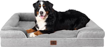 EHEYCIGA Orthopedic Extra Large Dog Bed, Waterproof Washable XL Pet Bed 44"
