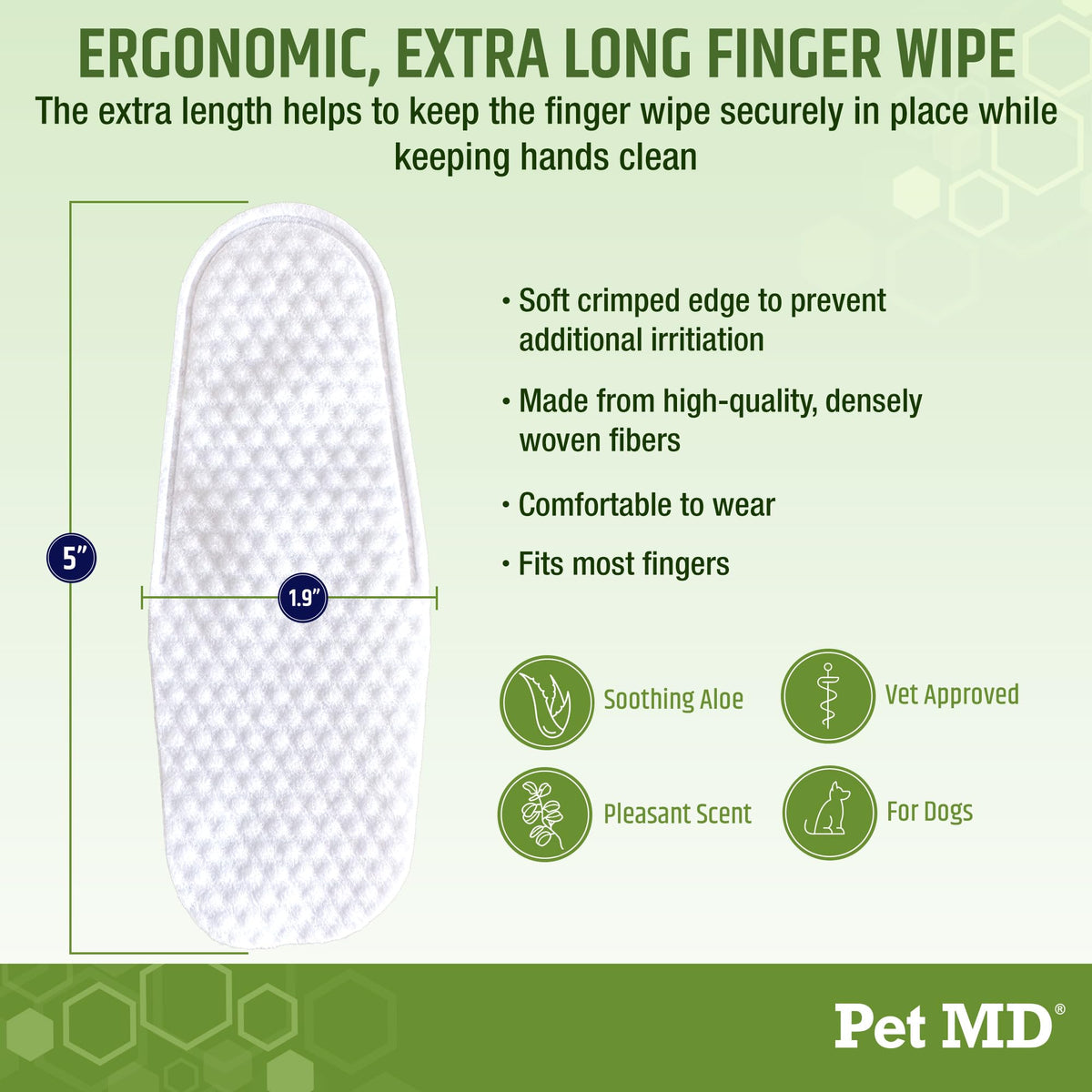 Pet MD Dog Ear Cleaning Wipes – Otic Cleanser for Dogs - 100 ct