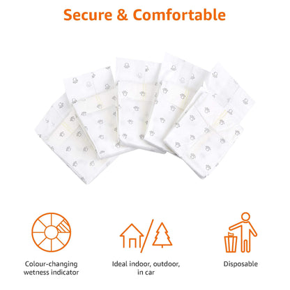 Amazon Basics Absorbent, Leakproof Male Dog Wrap Disposable Diapers with Wetness Indicator, Breathable, Small, White, 50-Pack