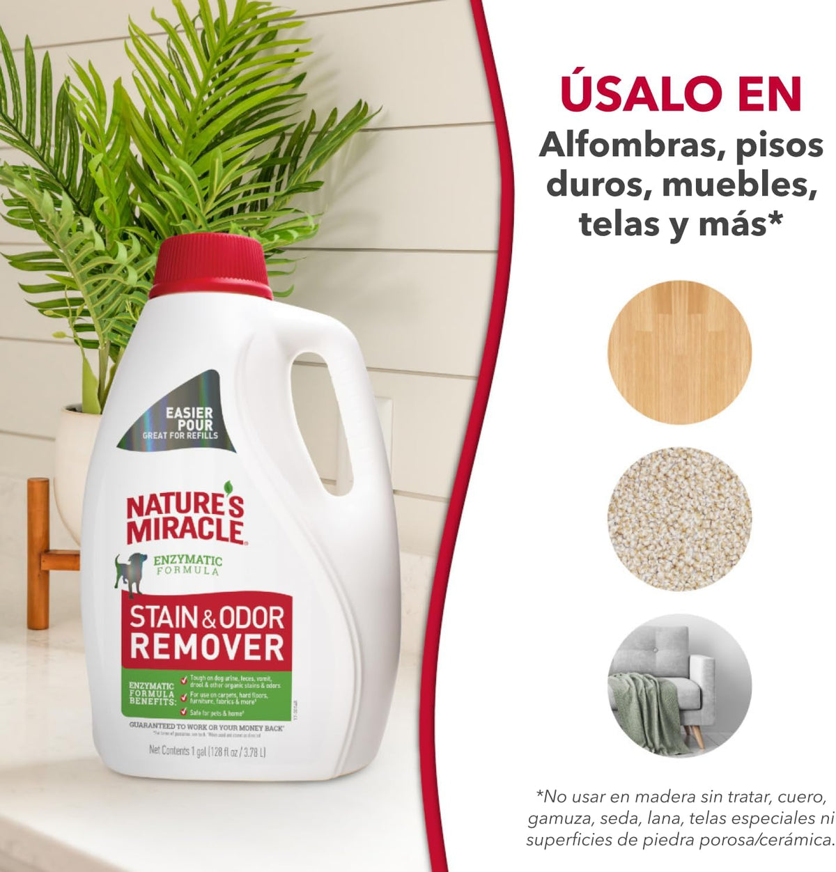 Nature’s Miracle Dog Stain & Odor Remover, Enzymatic Cleaner, 32 oz