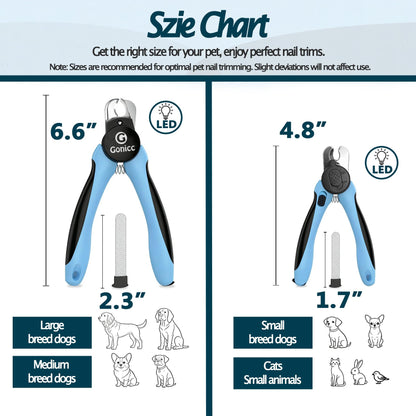 gonicc Professional Pet Nail Clippers & Trimmer for Medium Small Dogs Cats