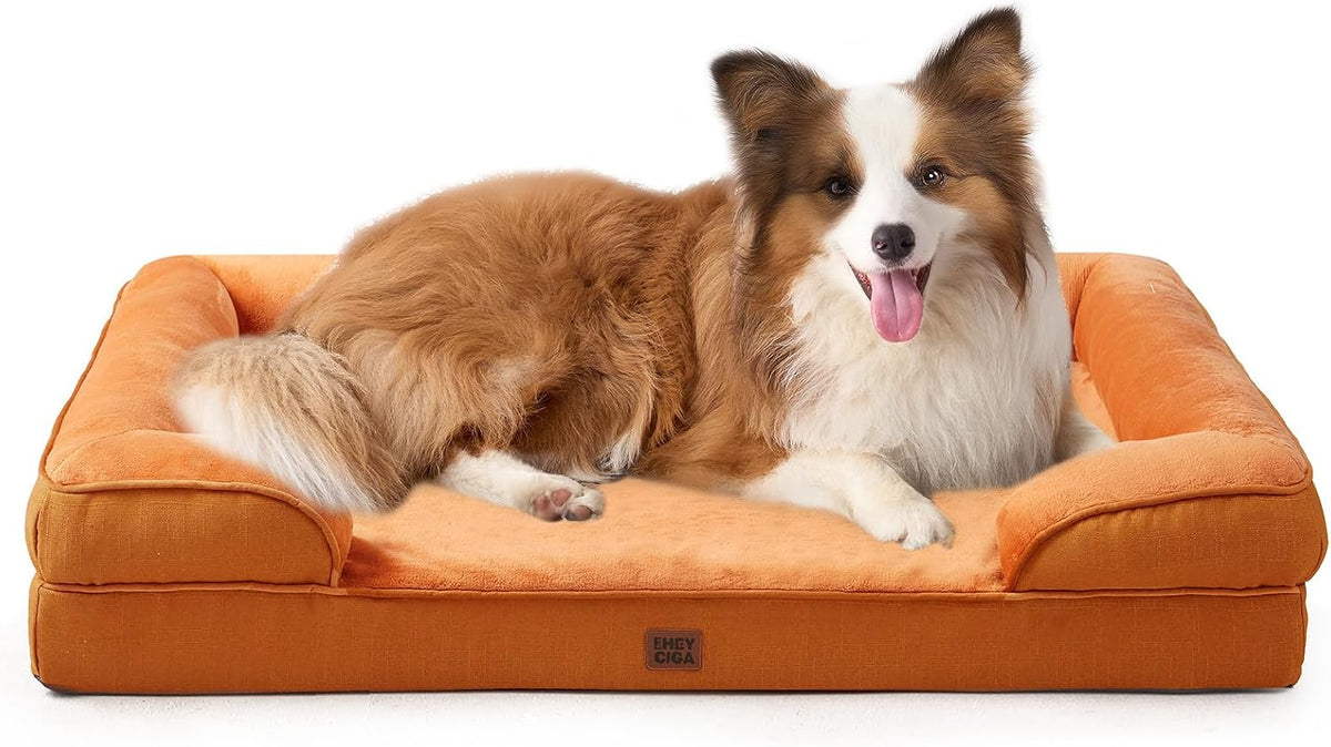 EHEYCIGA Orthopedic Extra Large Dog Bed, Waterproof Washable XL Pet Bed 44"