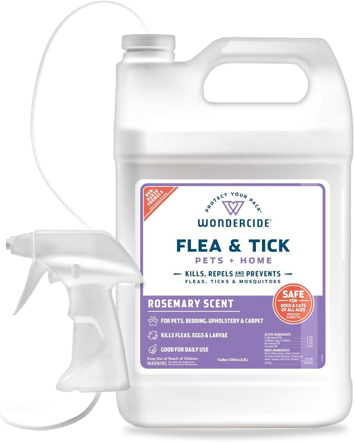 Wondercide - Flea Tick & Mosquito Spray for Pets & Home - Cedarwood 128 oz