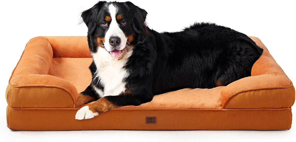 EHEYCIGA Orthopedic Extra Large Dog Bed, Waterproof Washable XL Pet Bed 44"
