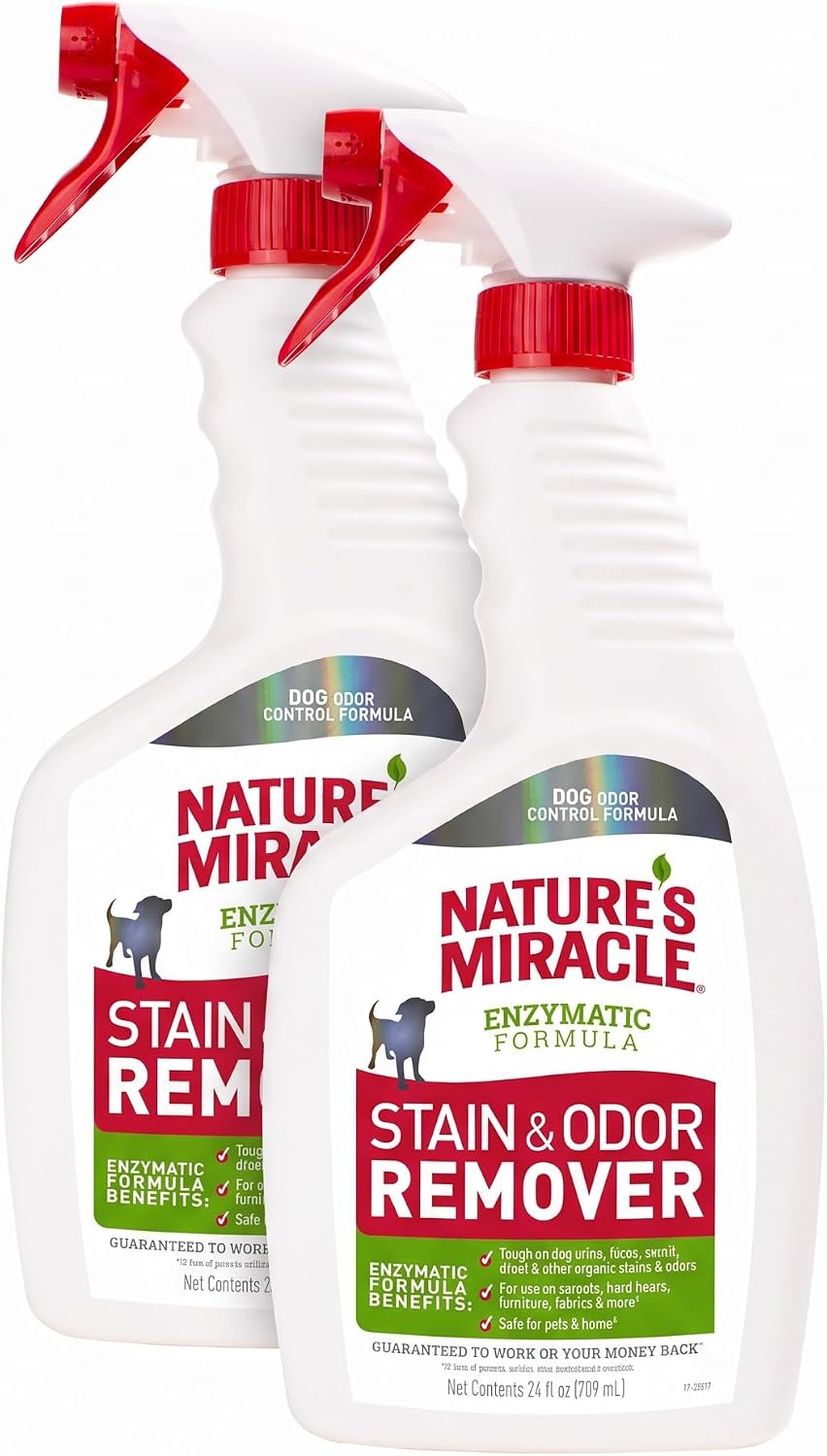 Nature’s Miracle Dog Stain & Odor Remover, Enzymatic Cleaner, 32 oz