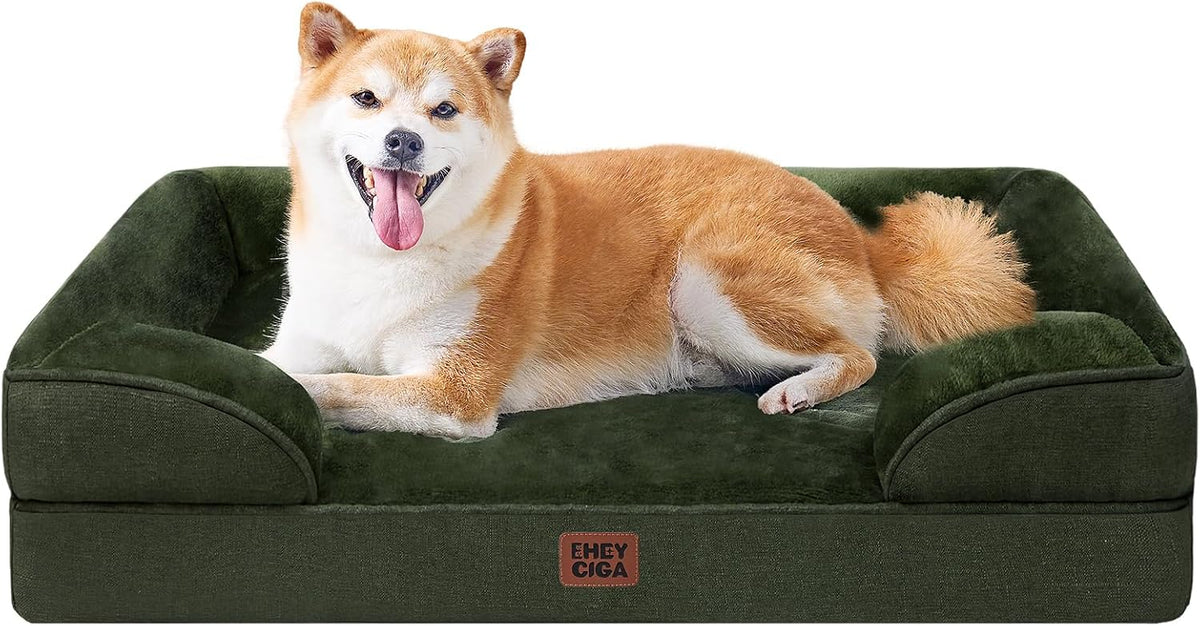 EHEYCIGA Orthopedic Extra Large Dog Bed, Waterproof Washable XL Pet Bed 44"