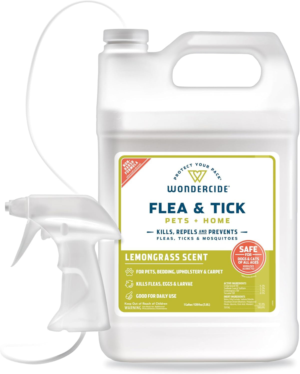 Wondercide - Flea Tick & Mosquito Spray for Pets & Home - Cedarwood 128 oz