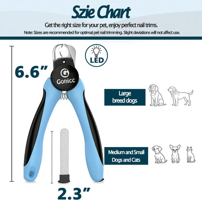 gonicc Professional Pet Nail Clippers & Trimmer for Medium Small Dogs Cats