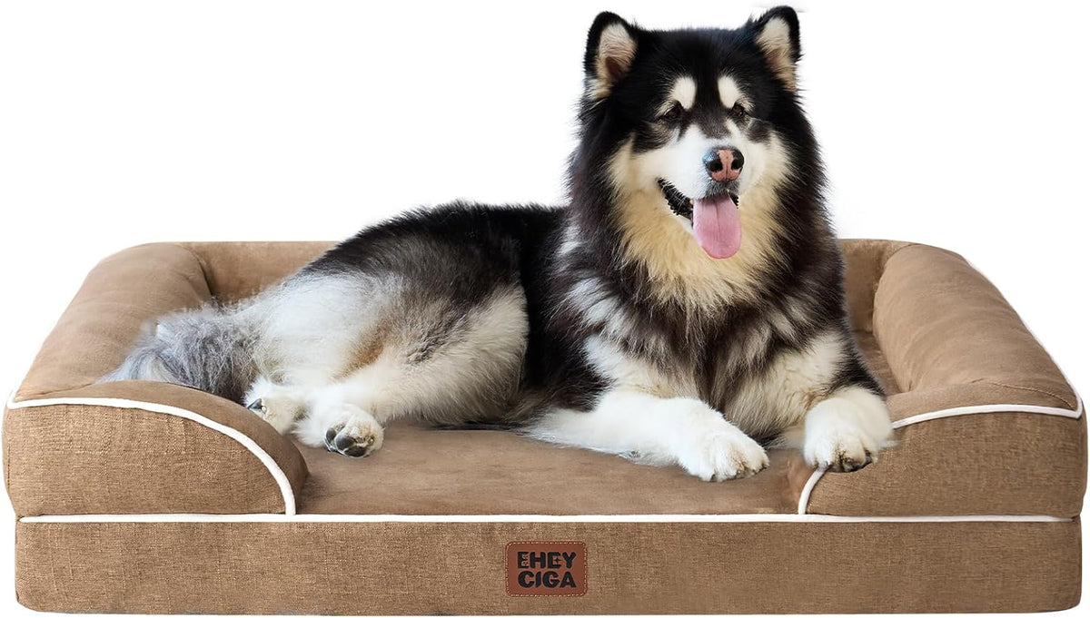 EHEYCIGA Orthopedic Extra Large Dog Bed, Waterproof Washable XL Pet Bed 44"