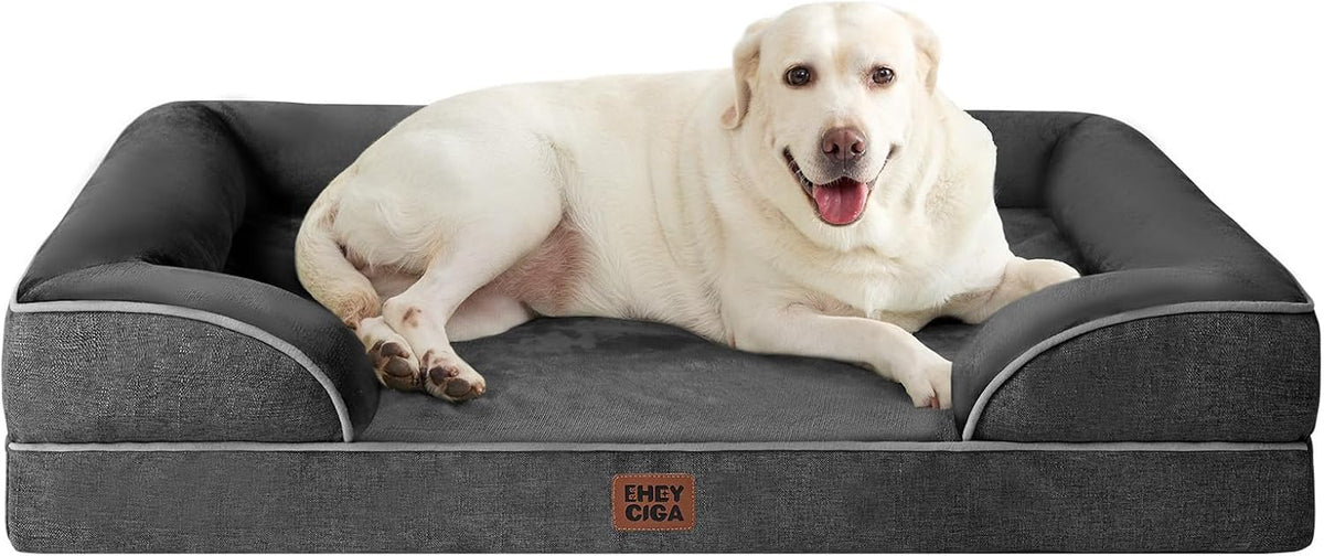 EHEYCIGA Orthopedic Extra Large Dog Bed, Waterproof Washable XL Pet Bed 44"