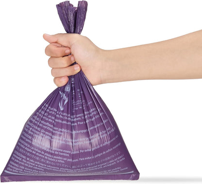 Amazon Basics Dog Poop Leak Proof Bags with Dispenser and Leash Clip, Unscented, 13" x 9" Large Size, 300 Count