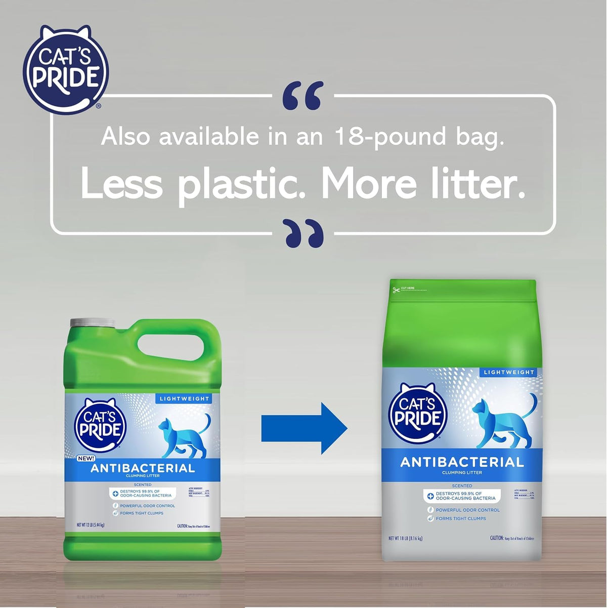 Cat's Pride Antibacterial Litter, Odor-Eliminating Scented 12lb