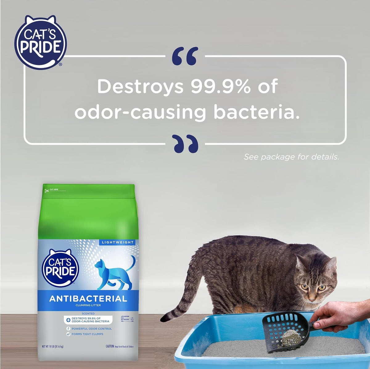 Cat's Pride Antibacterial Litter, Odor-Eliminating Scented 12lb