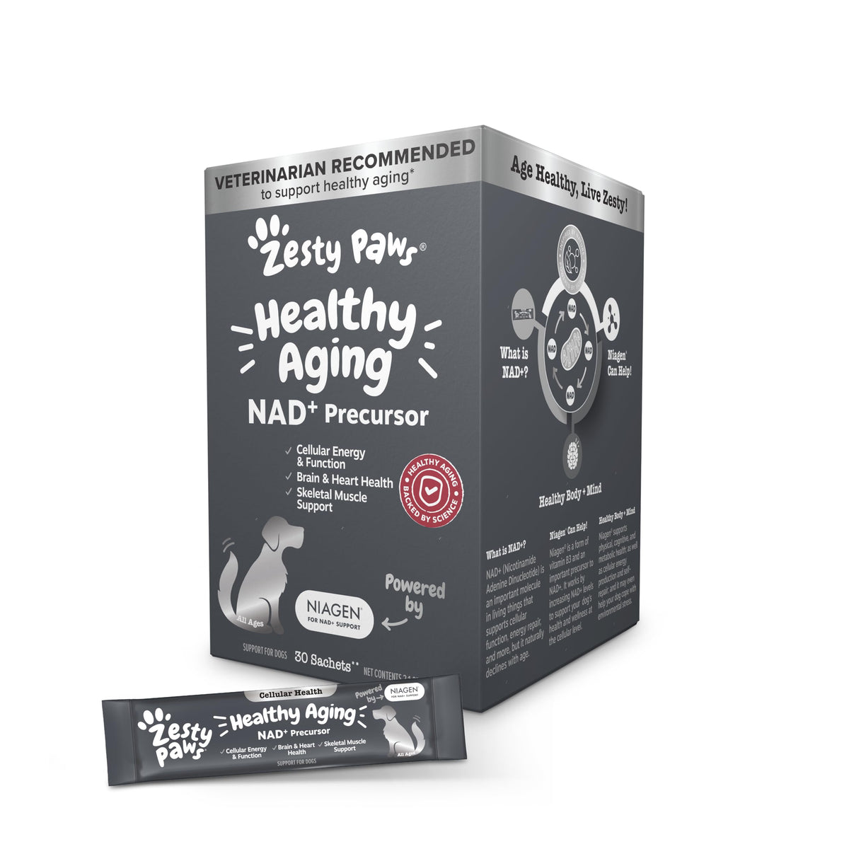 Zesty Paws Dog Vitamins - Dog Multivitamins with Hemp - Chicken, 90 Ct