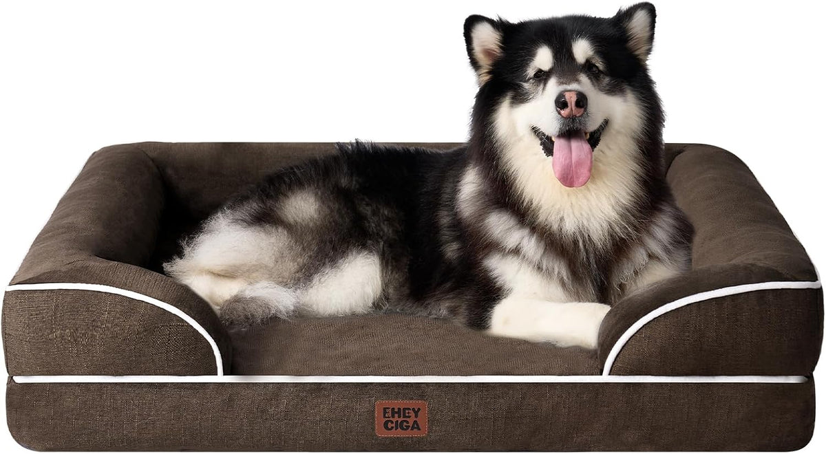 EHEYCIGA Orthopedic Extra Large Dog Bed, Waterproof Washable XL Pet Bed 44"