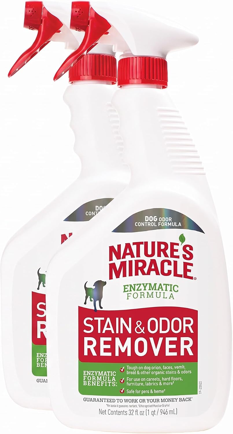 Nature’s Miracle Dog Stain & Odor Remover, Enzymatic Cleaner, 32 oz