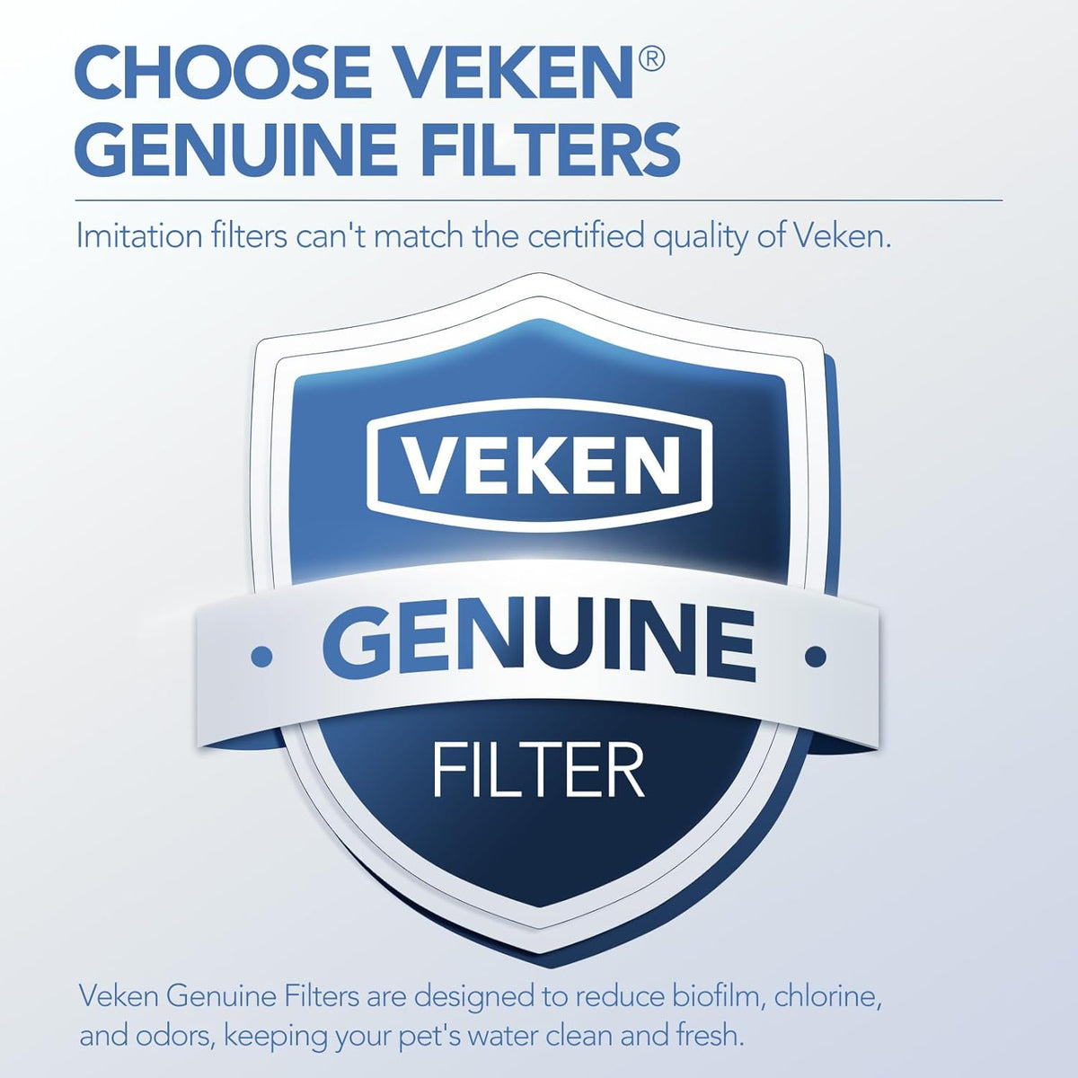 Veken Cat Water Fountain Filters, F1 Series, 4 Pack Replacement Filters
