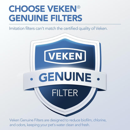 Veken Cat Water Fountain Filters, F1 Series, 4 Pack Replacement Filters