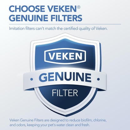 Veken Cat Water Fountain Filters, F1 Series, 4 Pack Replacement Filters