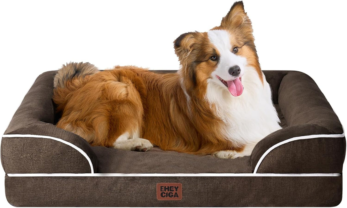 EHEYCIGA Orthopedic Extra Large Dog Bed, Waterproof Washable XL Pet Bed 44"