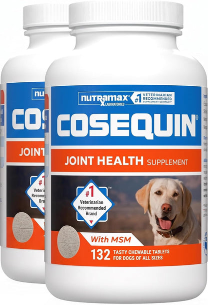 Nutramax Cosequin Joint Supplement for Dogs, MSM+HA, Chew Tablets, 250ct