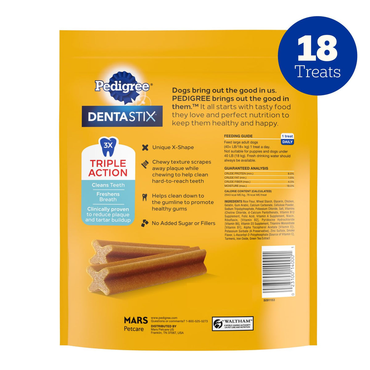 Pedigree Dentastix Large Breed Dental Dog Treats, Variety, 51 Count