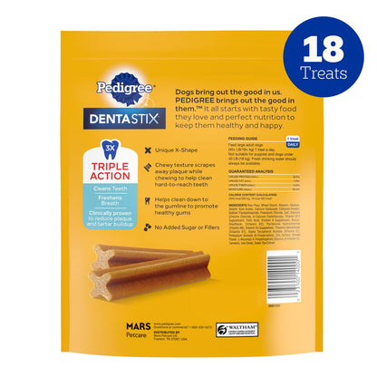 Pedigree Dentastix Large Breed Dental Dog Treats, Variety, 51 Count