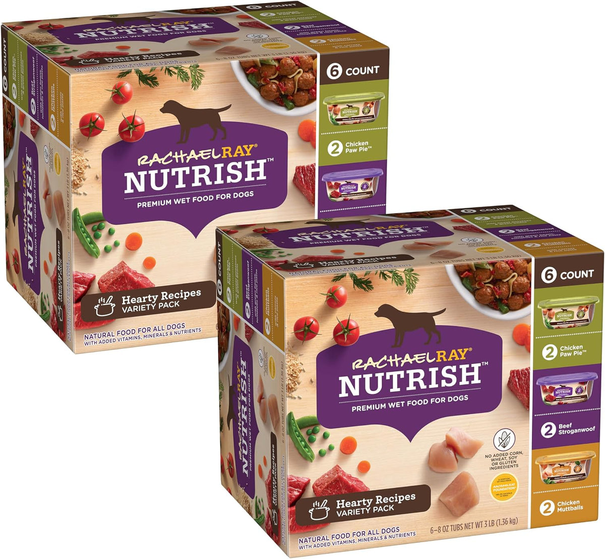 Nutrish Hearty Beef Stew Wet Dog Food, 8 oz. Tub (Pack of 8) (Rachael Ray)