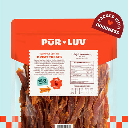 Pur Luv Chicken Jerky Dog Treats,100% Real Chicken Breast, 16 Ounces