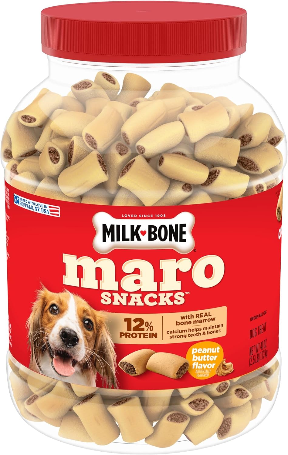 Milk-Bone MaroSnacks Small Dog Treats with Real Bone Marrow, 40 Oz.
