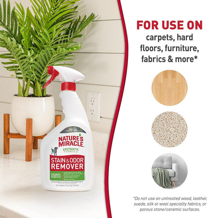 Nature’s Miracle Dog Stain & Odor Remover, Enzymatic Cleaner, 32 oz