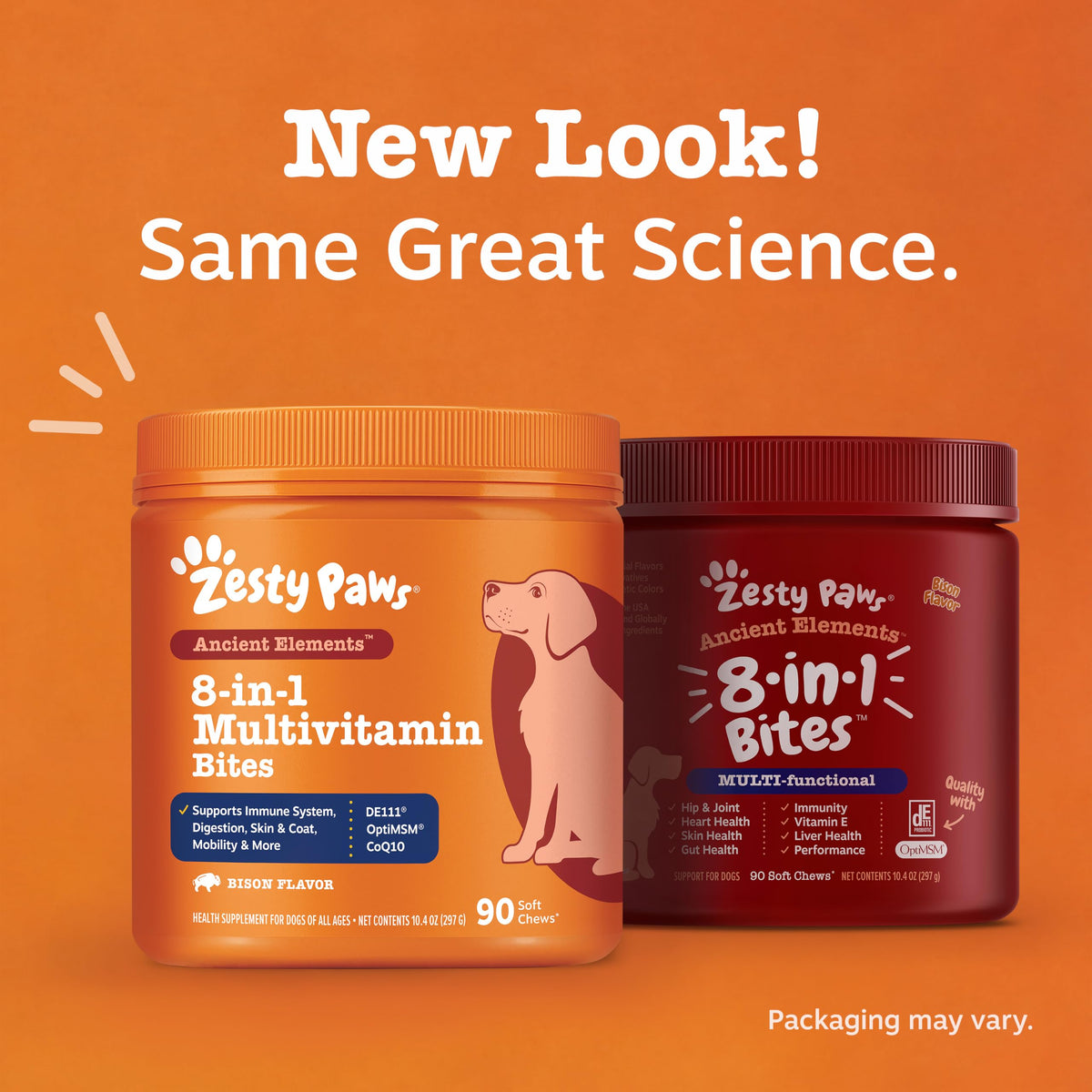 Zesty Paws Dog Vitamins - Dog Multivitamins with Hemp - Chicken, 90 Ct