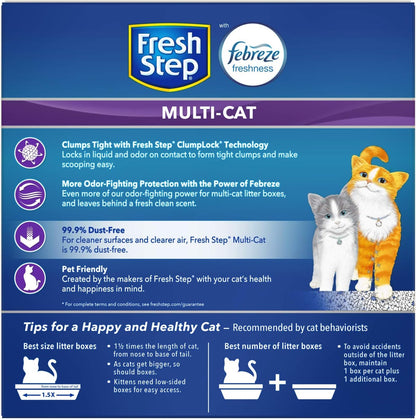 Fresh Step Odor Shield Multi Cat Clumping Cat Litter, 14 lb.