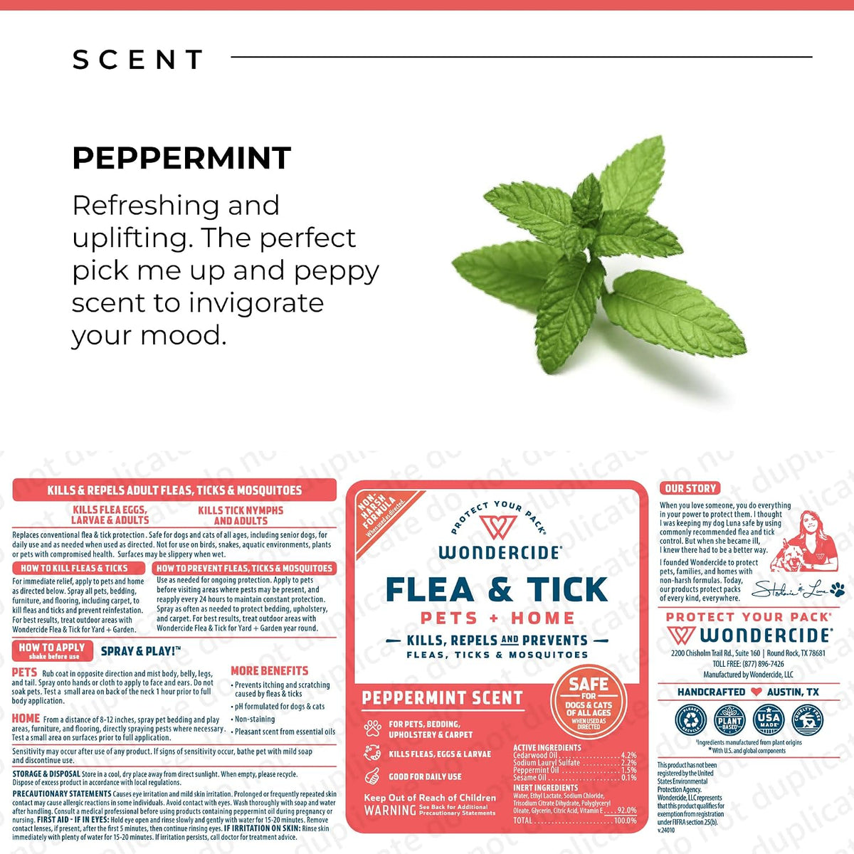 Wondercide - Flea Tick & Mosquito Spray for Pets & Home - Cedarwood 128 oz