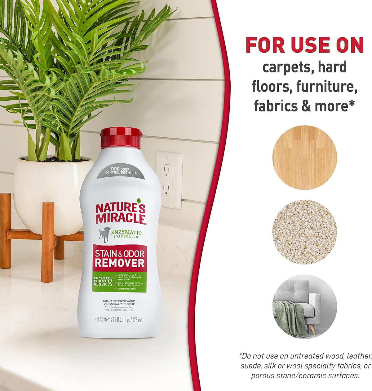 Nature’s Miracle Dog Stain & Odor Remover, Enzymatic Cleaner, 32 oz